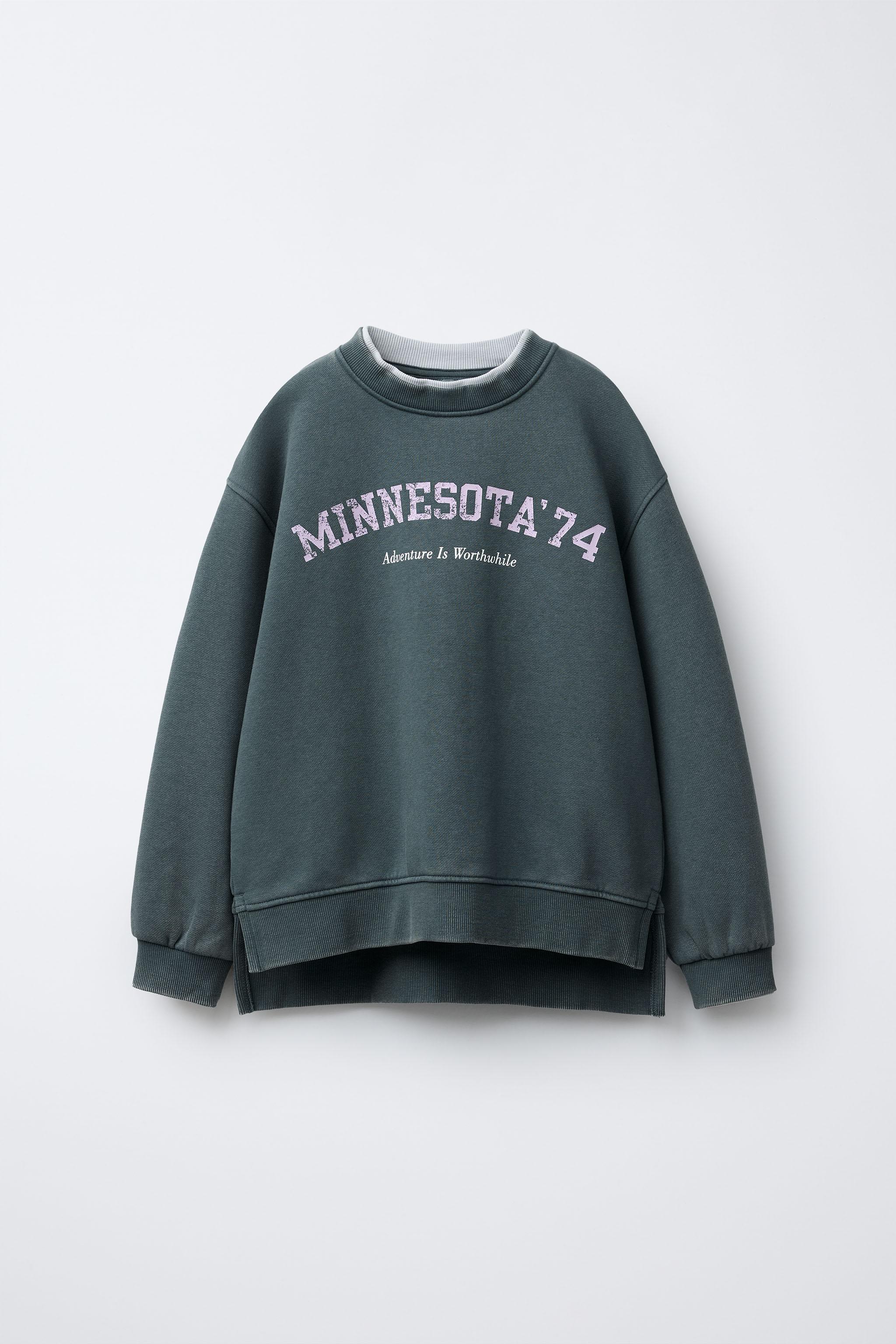 TEXT SWEATSHIRT AND RIBBED LEGGINGS SET